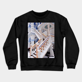 Traditional Russian Wooden Architecture in Moscow Crewneck Sweatshirt